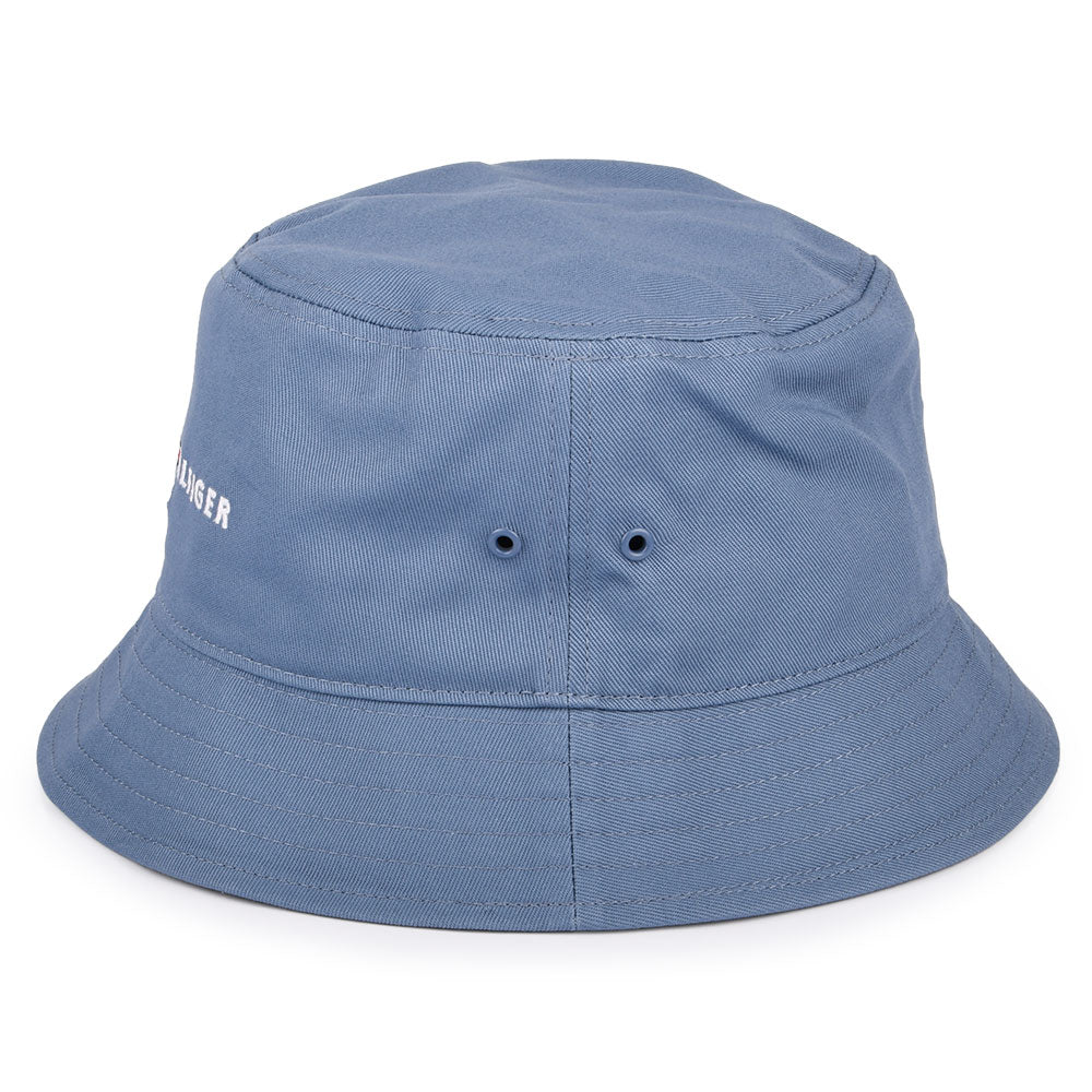 Tommy Hilfiger Hats TH Established Organic Cotton Bucket Hat - Slate Blue