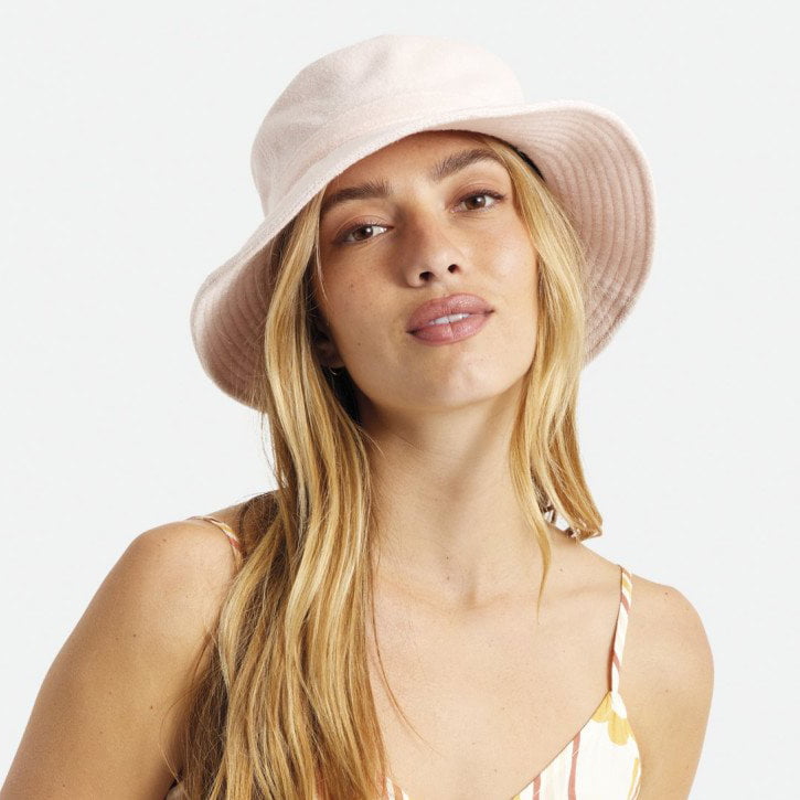 Brixton Hats Petra Packable Terrycloth Bucket Hat - Light Pink