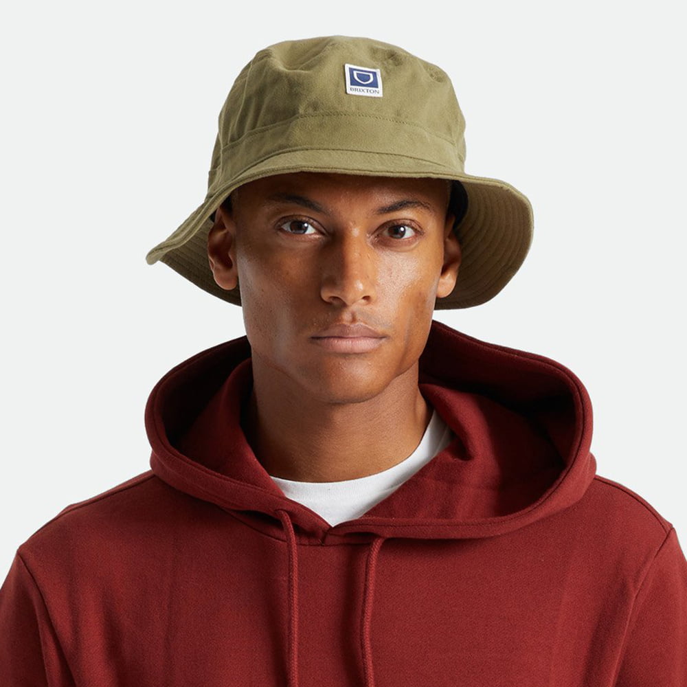 Brixton Hats Beta Packable Cotton Bucket Hat - Olive