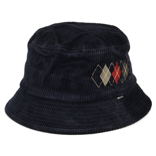 Brixton Hats Gramercy Packable Corduroy Bucket Hat - Washed Navy