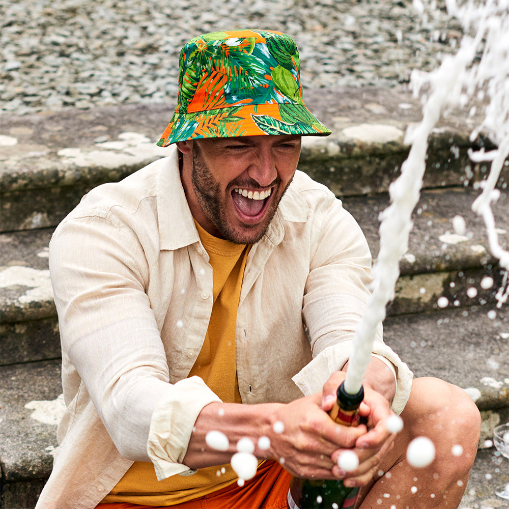 Failsworth Hats Reversible Cotton Bucket Hat - Khaki