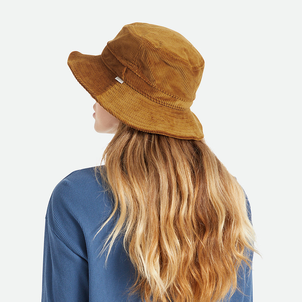 Brixton Hats Petra Corduroy Packable Bucket Hat - Caramel