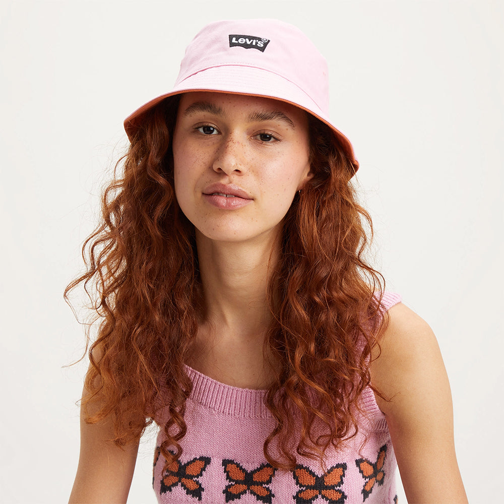 Levi's Hats Womens Reversible Bucket Hat - Orange-Pink