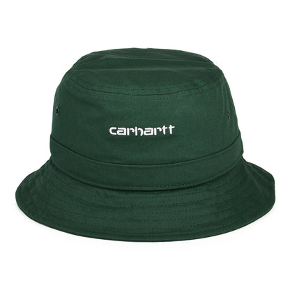 Carhartt WIP Hats Cotton Canvas Script Bucket Hat - Forest