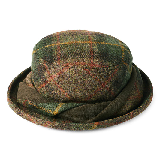 Failsworth Hats British Wool Tartan Bucket Hat - Green-Brown-Mustard