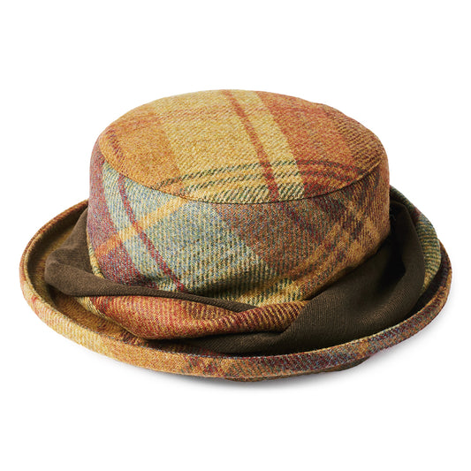 Failsworth Hats British Wool Tartan Bucket Hat - Mustard-Brown-Wine