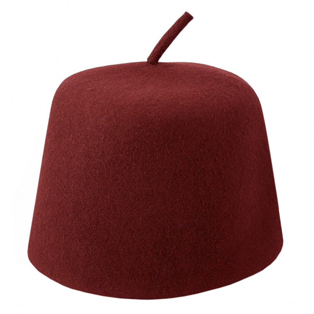 Village Hats Maroon Fez with Stem