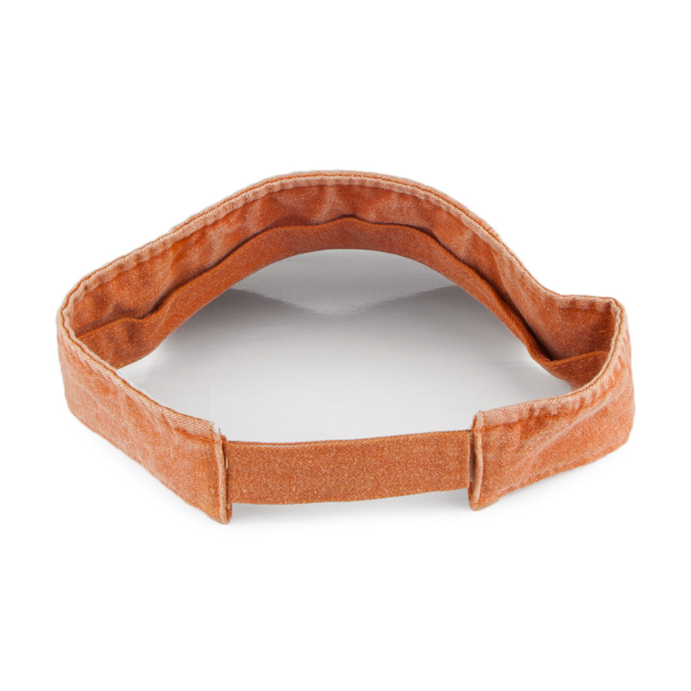 Dorfman Pacific Hats Washed Twill Visor - Orange