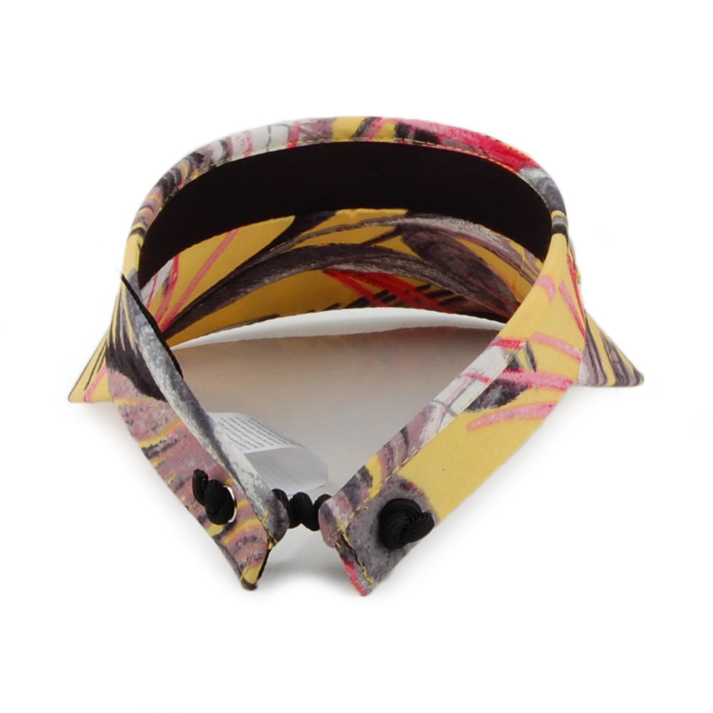 Seeberger Hats Palm Tree Print Visor - Yellow