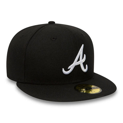 New Era 59FIFTY Atlanta Braves Baseball Cap - MLB League Essential - Black-White