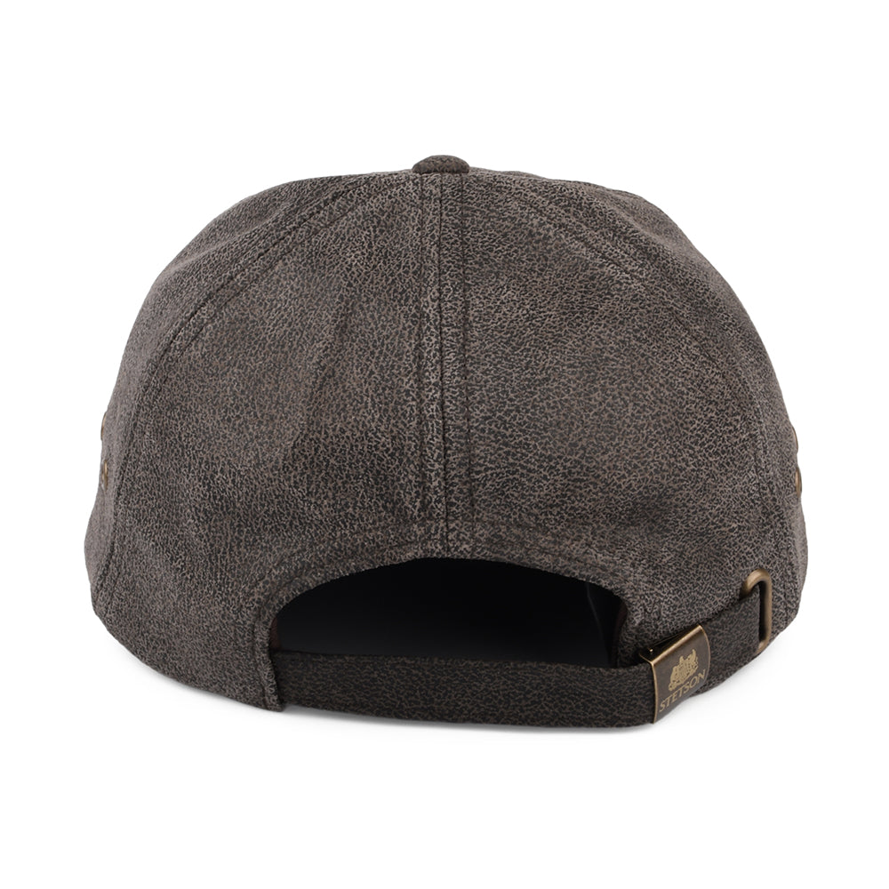 Stetson Hats Leather Baseball Cap - Brown