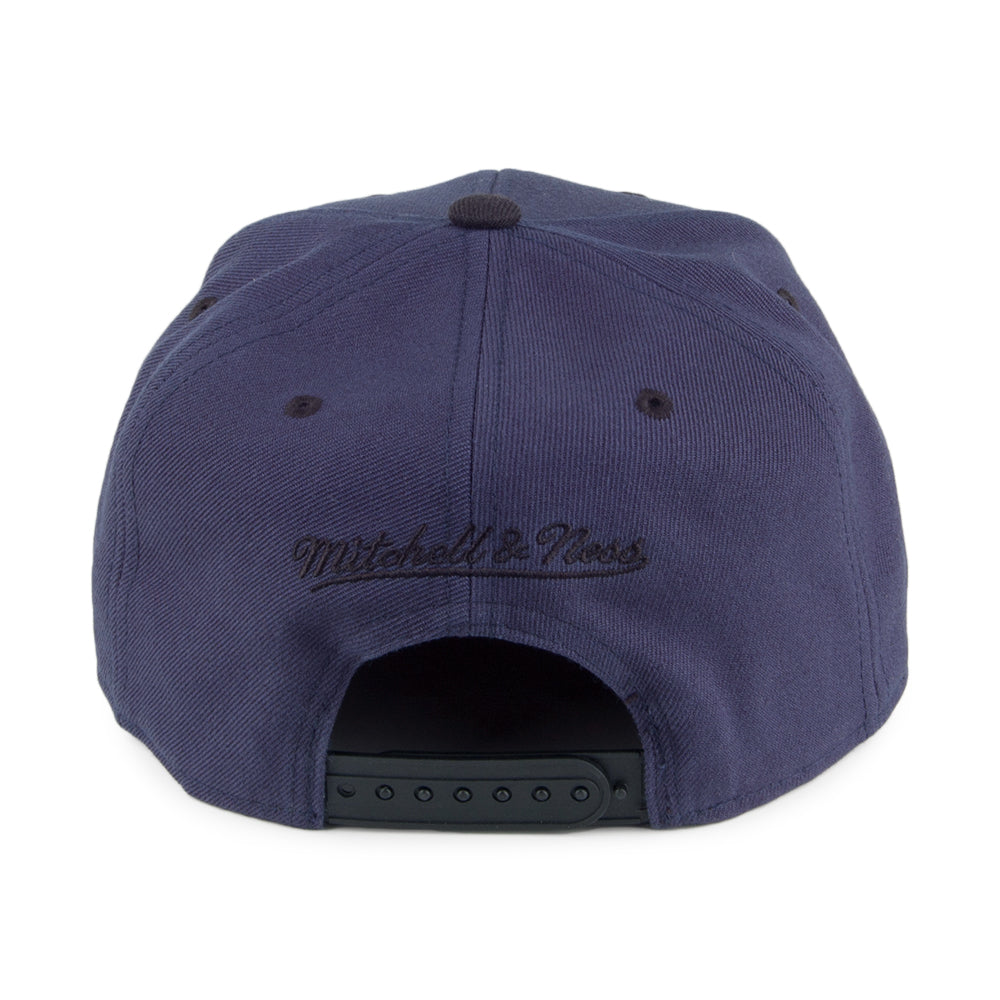 Mitchell & Ness Box Logo Snapback Cap - Navy-Black