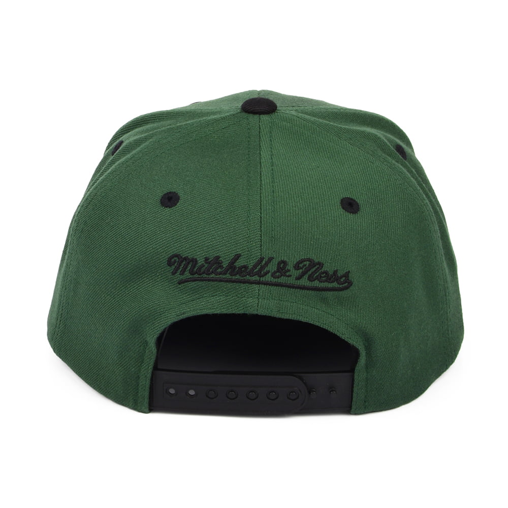 Mitchell & Ness Box Logo Snapback Cap - Olive-Black