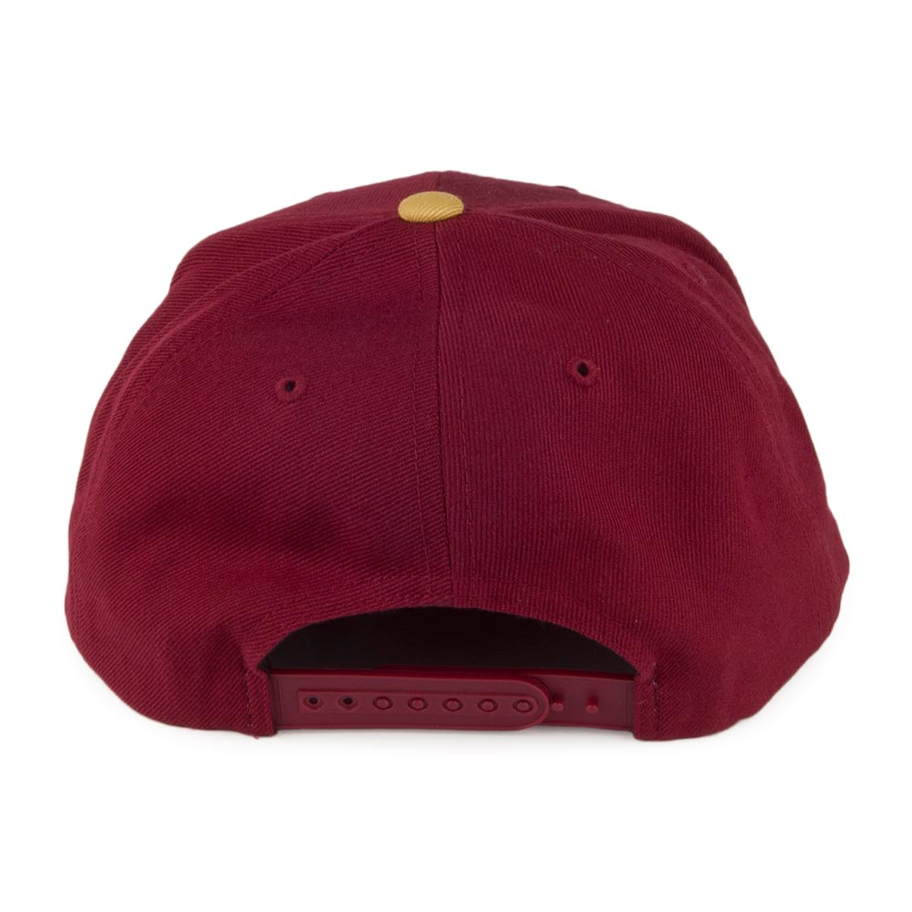 Brixton Hats Rival Snapback Cap - Burgundy-Yellow