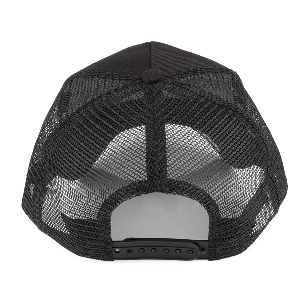 New Era New York Yankees A-Frame Trucker Cap - MLB Clean Trucker - Black On Black