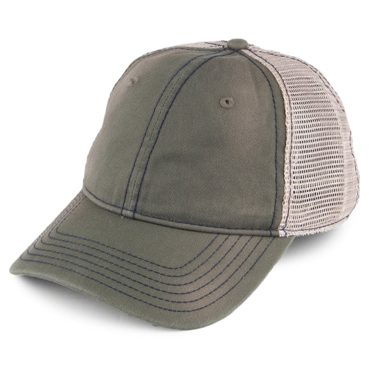 Dorfman-Pacific Hats Cotton Trucker Cap - Olive