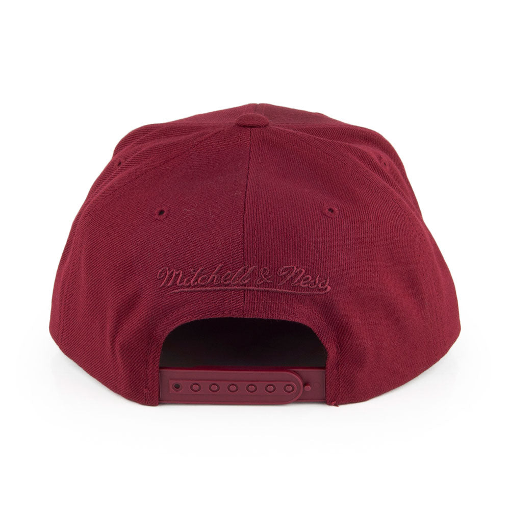 Mitchell & Ness Cleveland Cavaliers Snapback Cap - Vice Script Solid - Burgundy