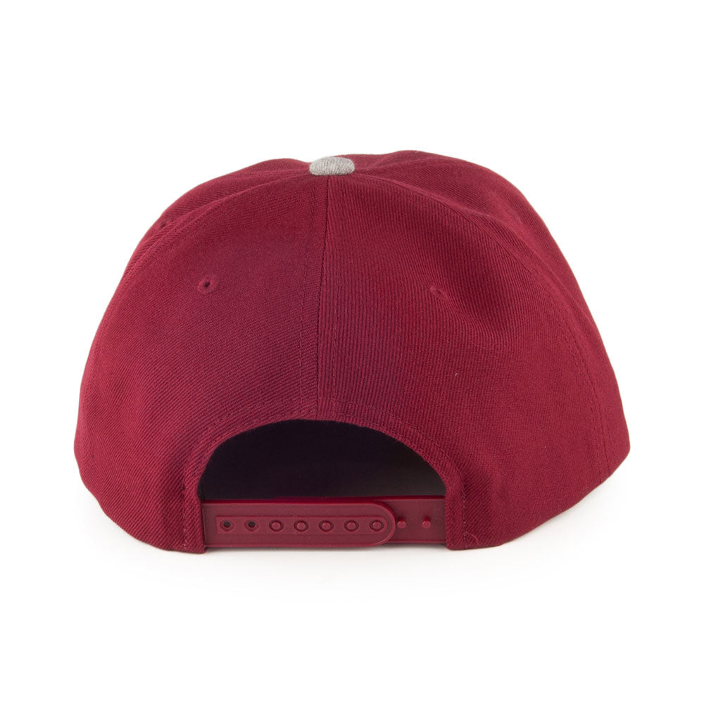 Brixton Hats Trig Snapback Cap - Burgundy-Grey