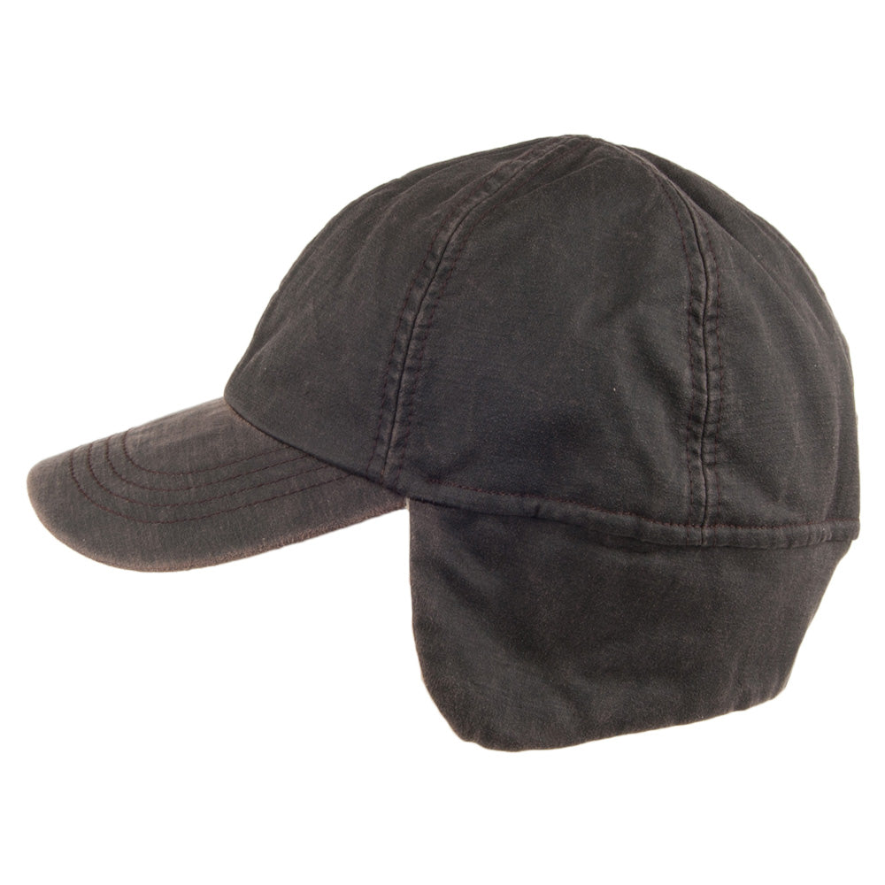 Dorfman Pacific Winter Baseball Cap with Earflaps - Brown