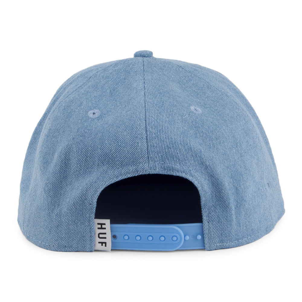 HUF Denim Box Logo Snapback Cap - Denim