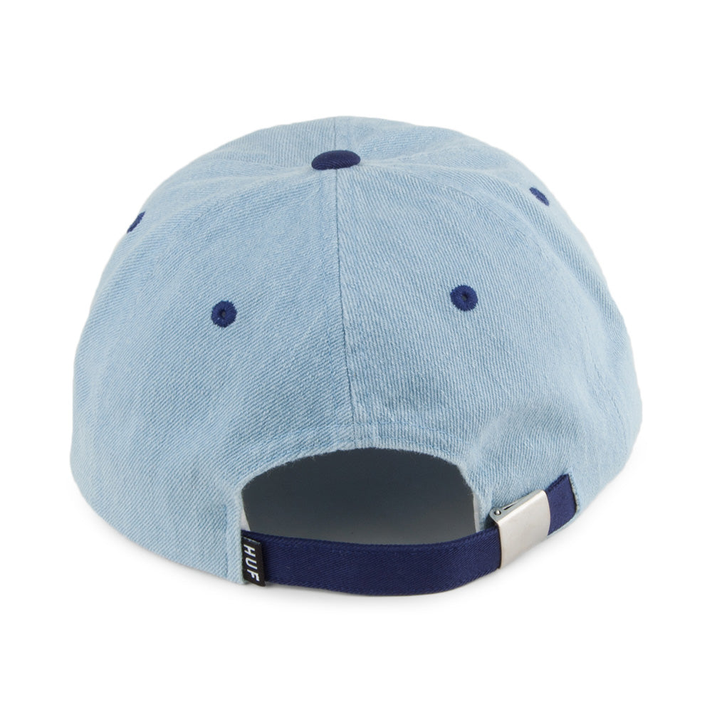 HUF Worldwide Denim 6 Panel Baseball Cap - Denim