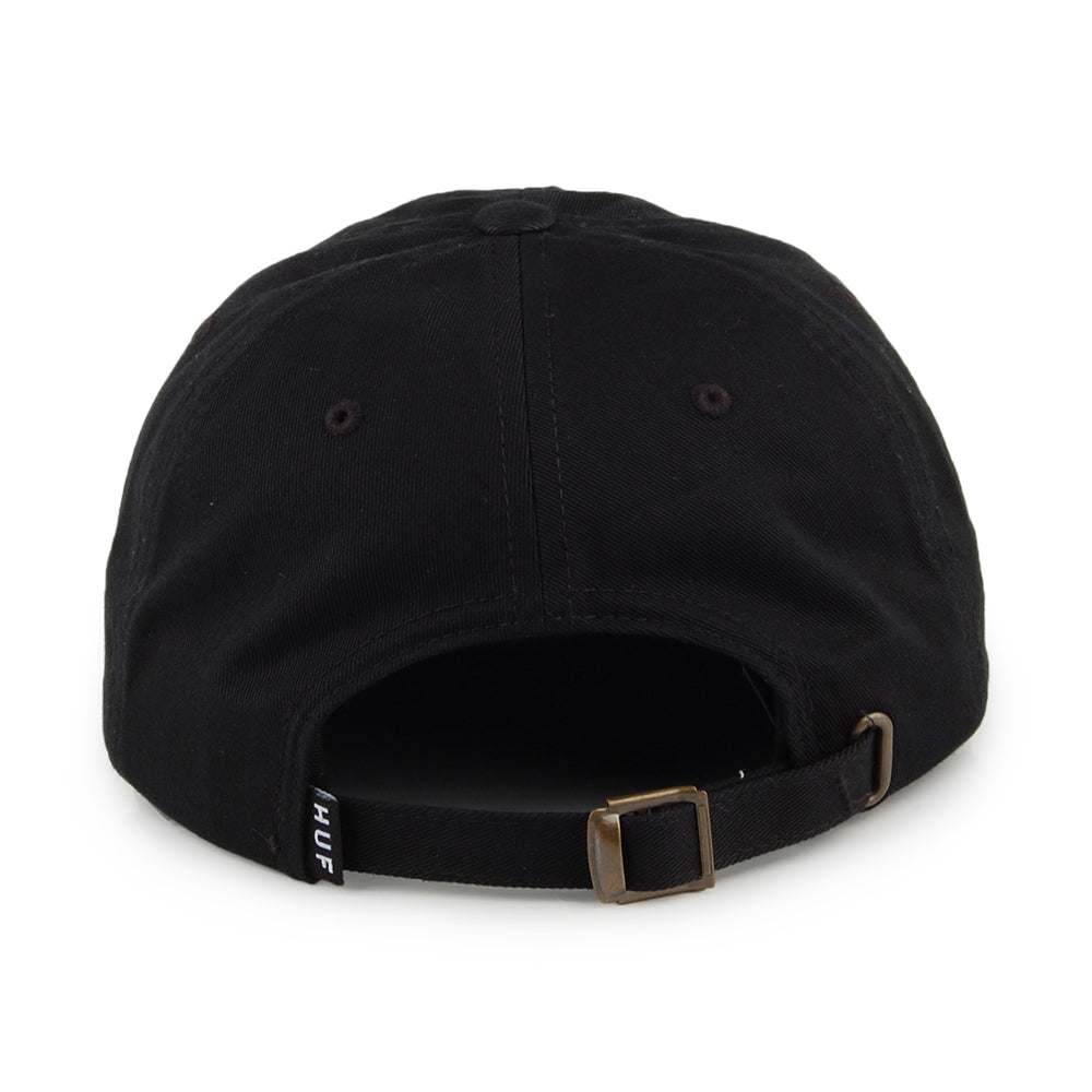HUF Original Logo Curved Brim Cotton Baseball Cap - Black