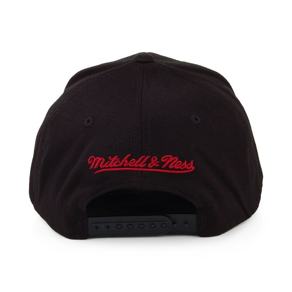 Mitchell & Ness Miami Heat Snapback Cap - Chrome Logo - Black