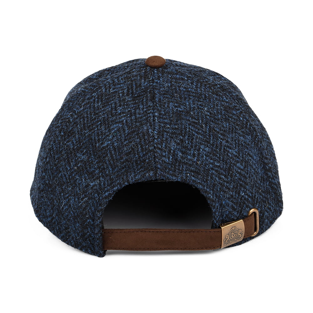 Failsworth Hats HARRIS TWEED Baseball Cap - Navy-Brown