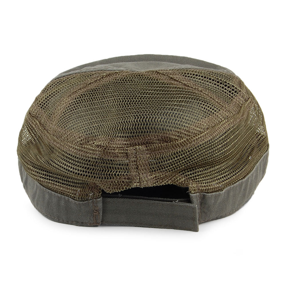 Dorfman Pacific Hats Oak Mesh Cotton Cadet Cap - Olive