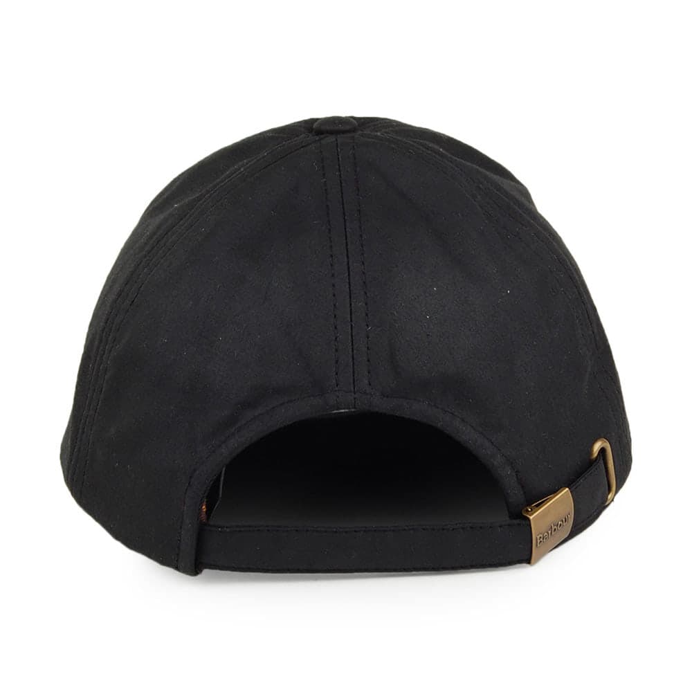 Barbour Hats Prestbury Sports Waxed Cotton Baseball Cap - Black