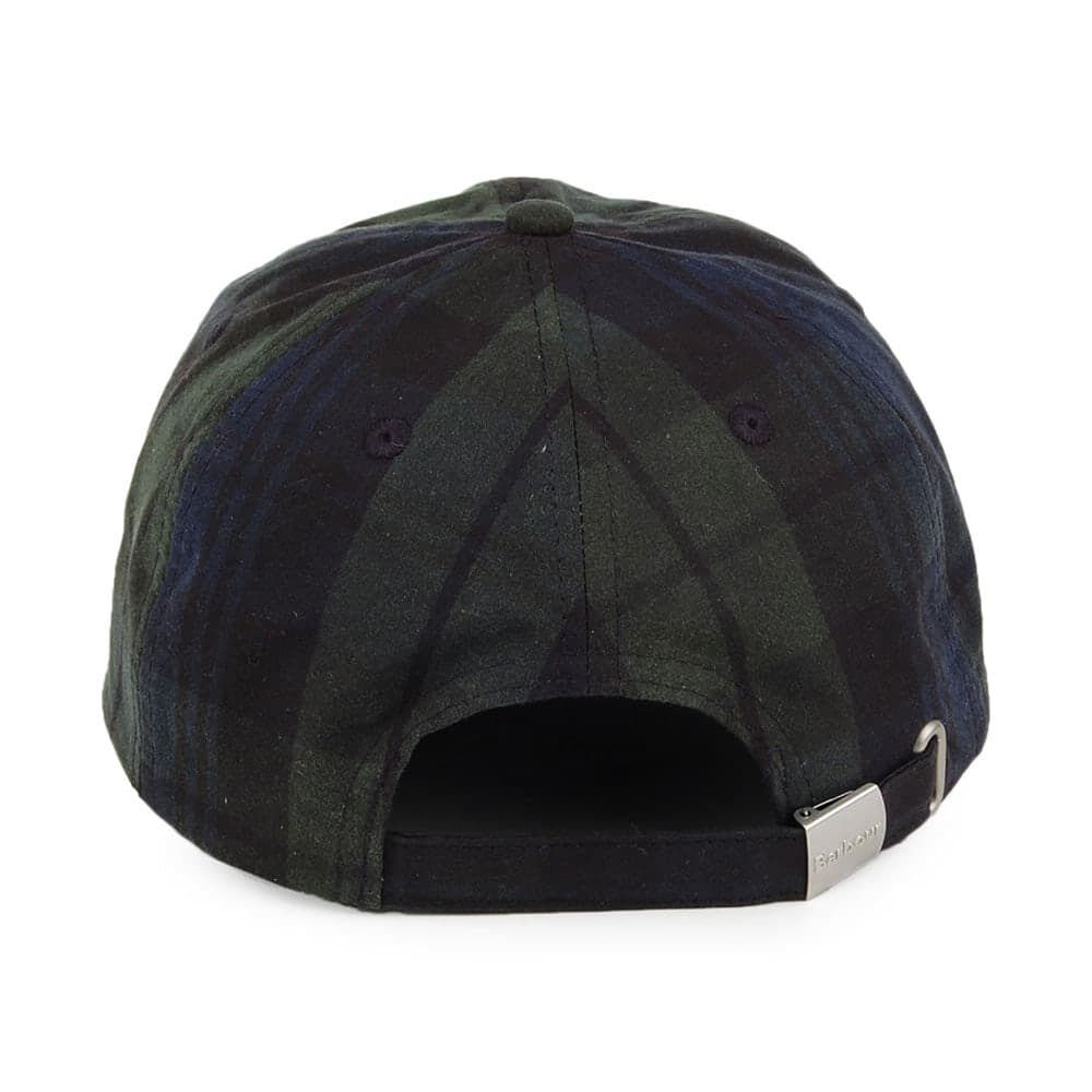 Barbour Hats Darwen Tartan Waxed Cotton Baseball Cap - Black-Multi