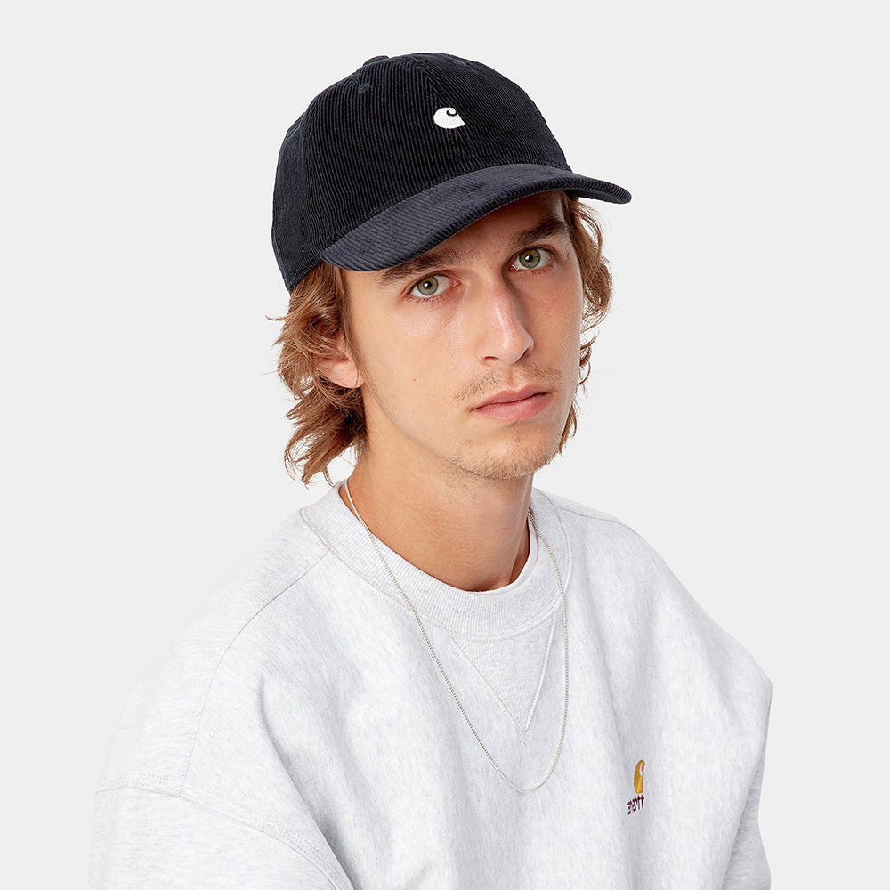 Carhartt WIP Hats Harlem Corduroy Baseball Cap - Dark Navy
