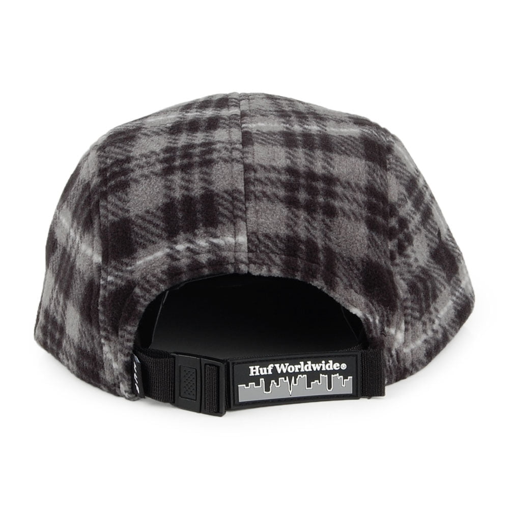 HUF Boroughs Volley Polar Fleece 5 Panel Cap - Black-White