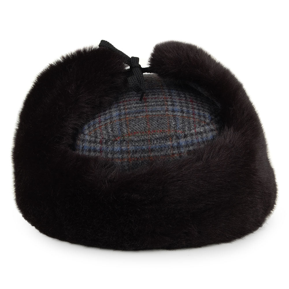 Crambes Hats Krusk Army Cap With Earflaps - Grey-Black