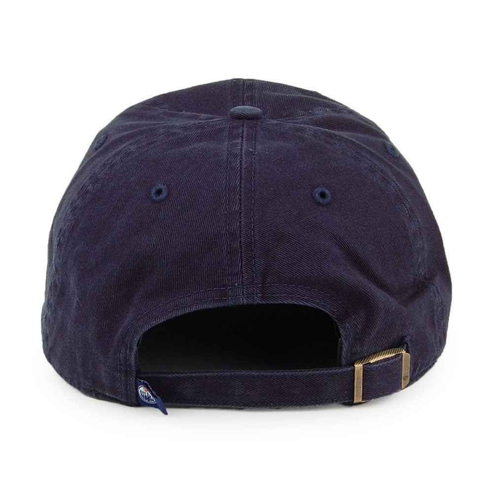 47 Brand Edmonton Oilers Baseball Cap - NHL Clean Up - Navy Blue