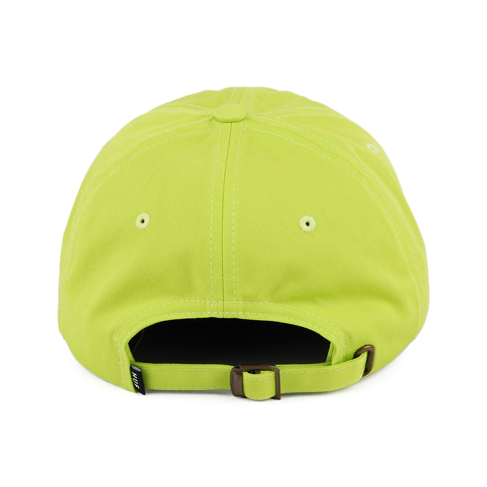 HUF Original Logo Curved Brim Cotton Baseball Cap - Lime