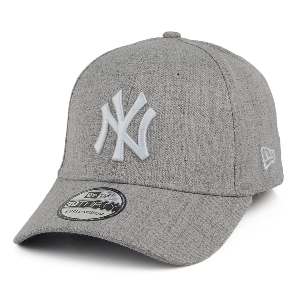 New Era 39THIRTY New York Yankees Baseball Cap - MLB Heather - Grey