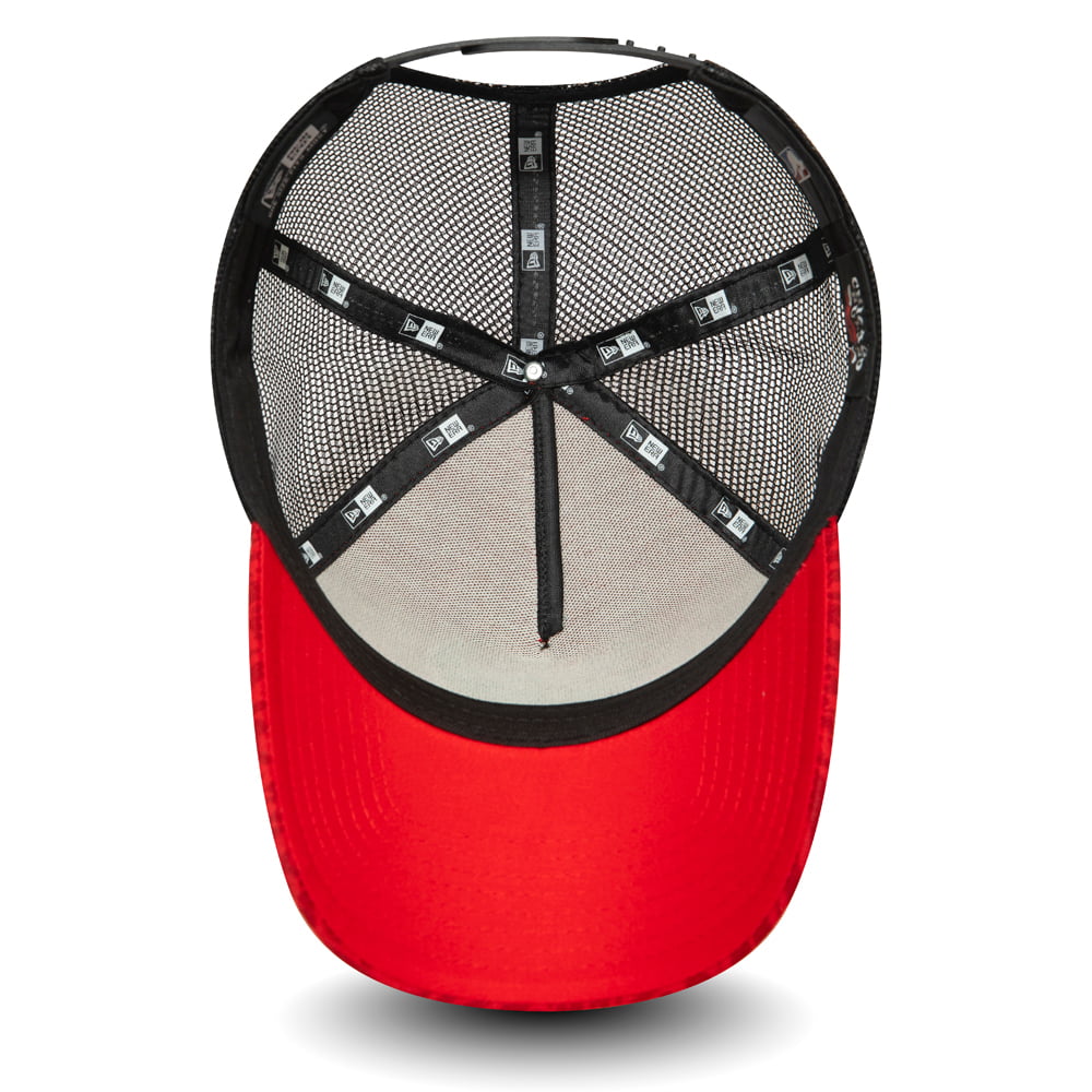New Era Chicago Bulls Trucker Cap - NBA Animal Print - Red