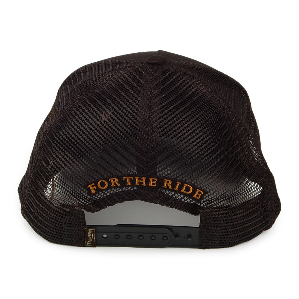 Triumph Motorcycles Kerosene Vintage Logo Trucker Cap - Black-Gold