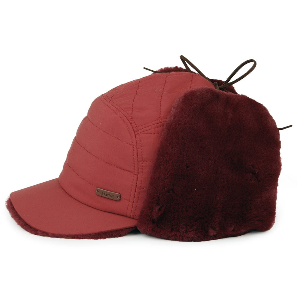 Barts Hats Meddison Faux Fur Earflap Baseball Cap - Cherry Red