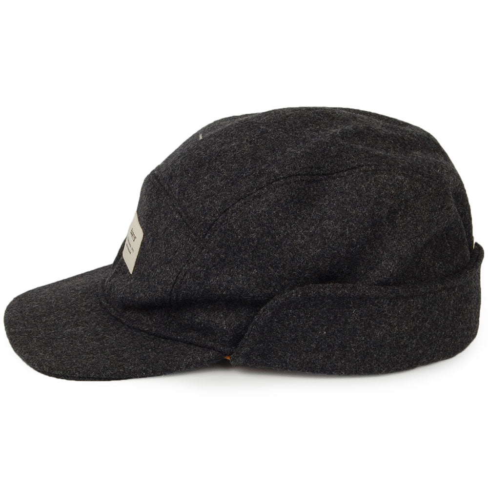 Barts Hats Samuen Earflap 5 Panel Cap - Charcoal