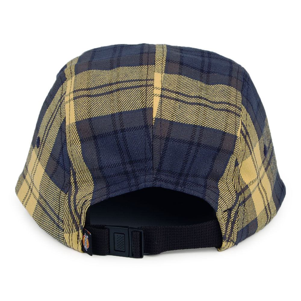 Dickies Hats Hornbeck Checked 5 Panel Cap - Blue-Yellow