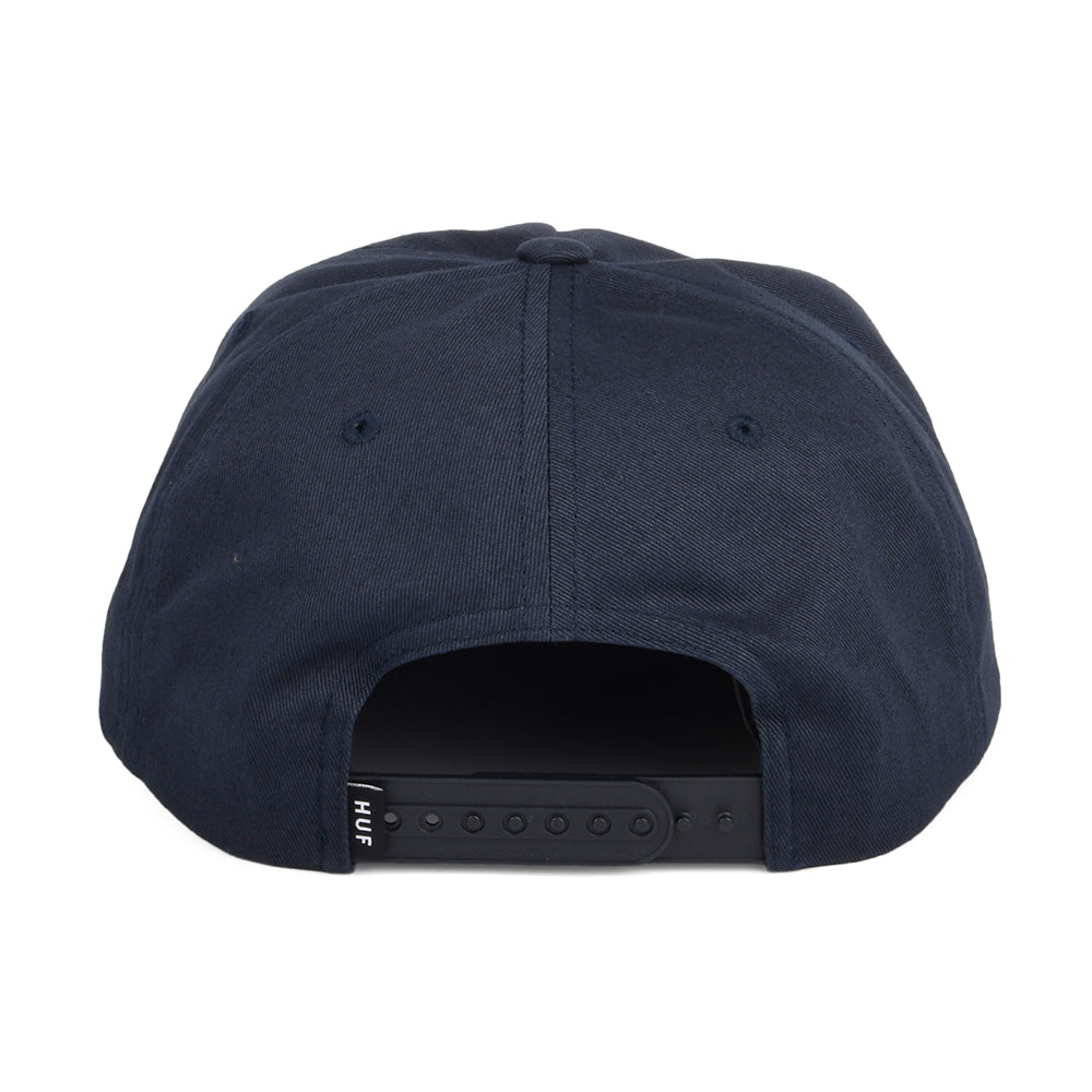 HUF Box Logo Unstructured Snapback Cap - Navy Blue