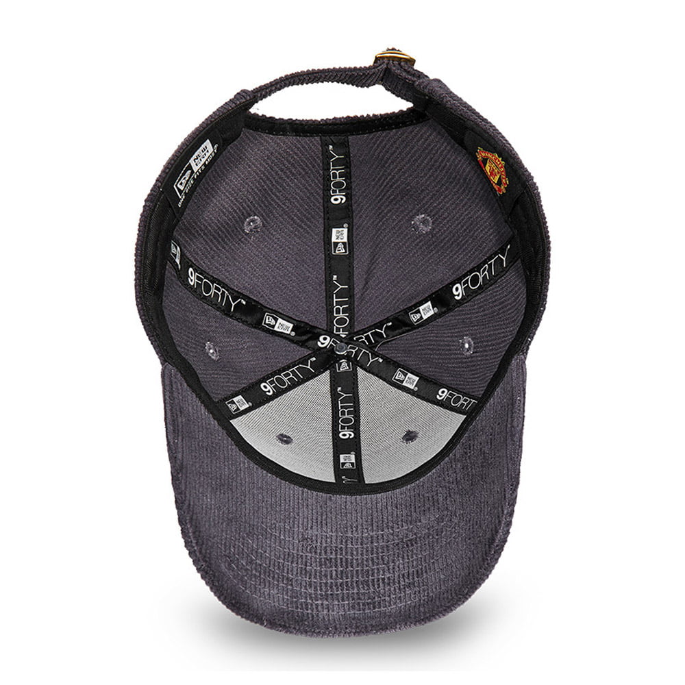New Era 9FORTY Manchester United Corduroy Baseball Cap - Slate