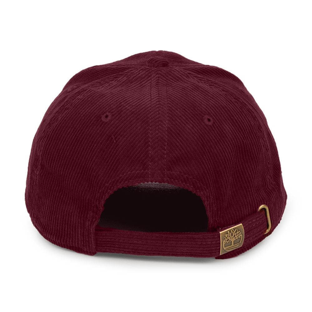 Timberland Hats Corduroy Logo Baseball Cap - Wine