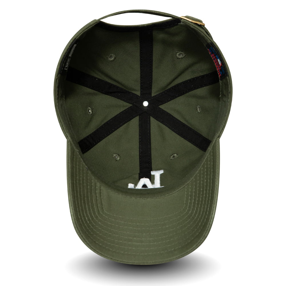 New Era 9TWENTY L.A. Dodgers Baseball Cap - MLB Washed Casual Classic - Olive-White