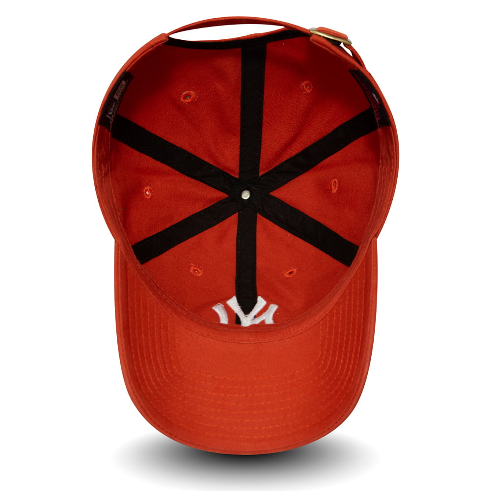 New Era 9TWENTY New York Yankees Baseball Cap - MLB Washed Casual Classic - Orange