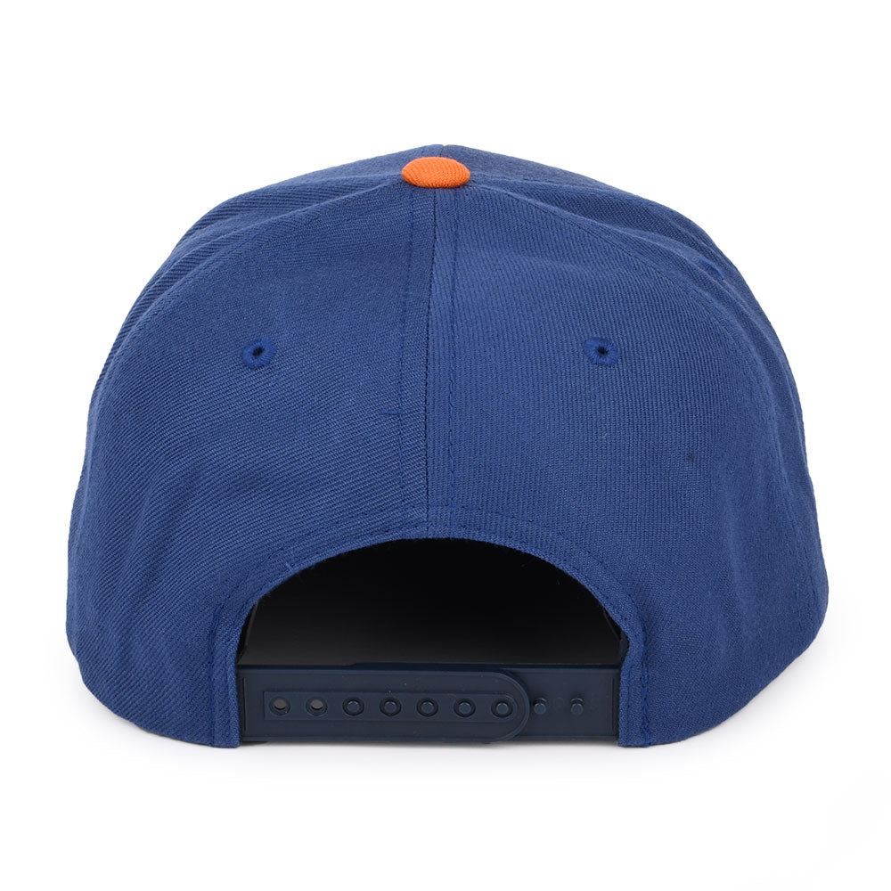 Brixton Hats Rival MP Snapback Cap - Blue-Burnt Orange