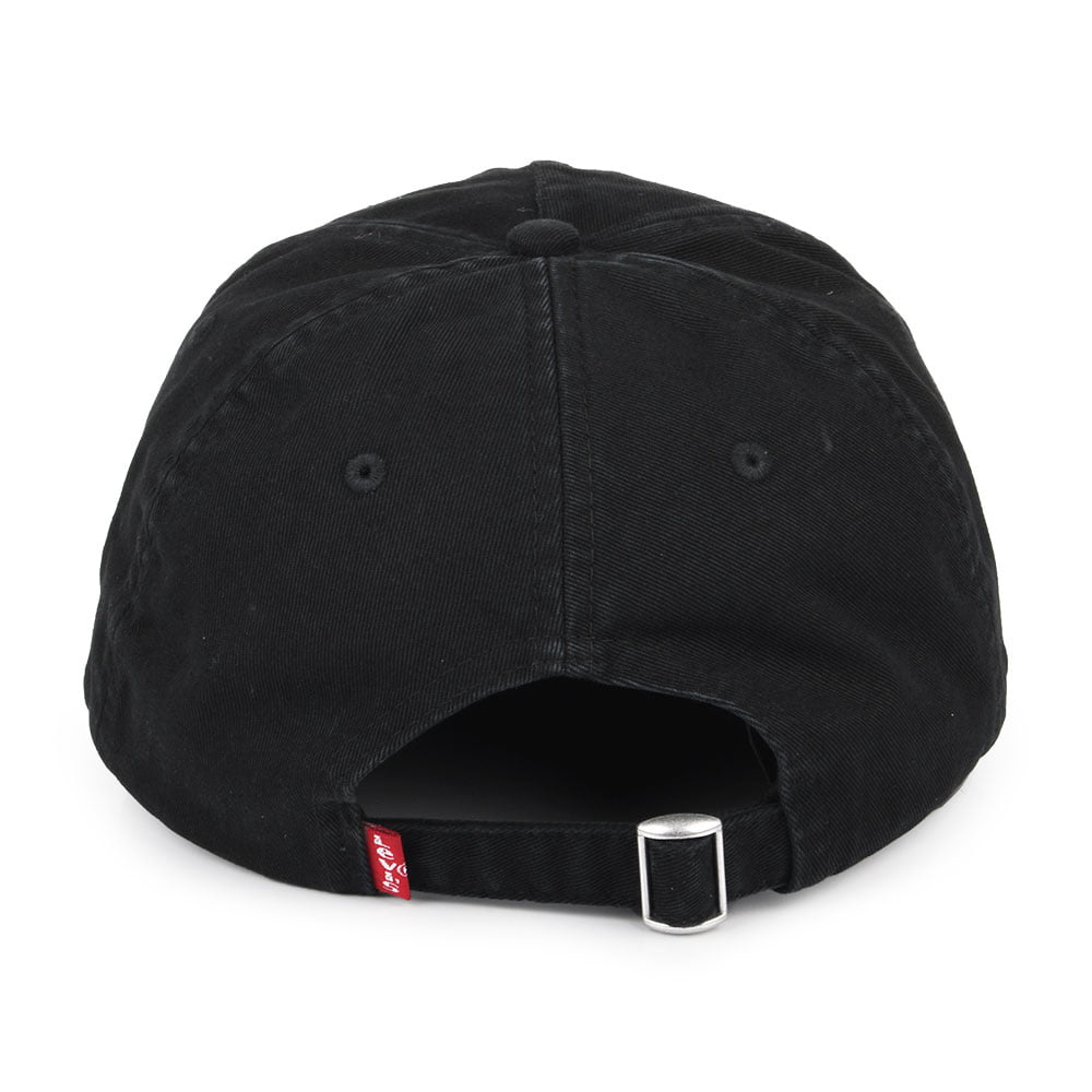 Levi's Hats Washed Debossed Big Batwing Baseball Cap - Black