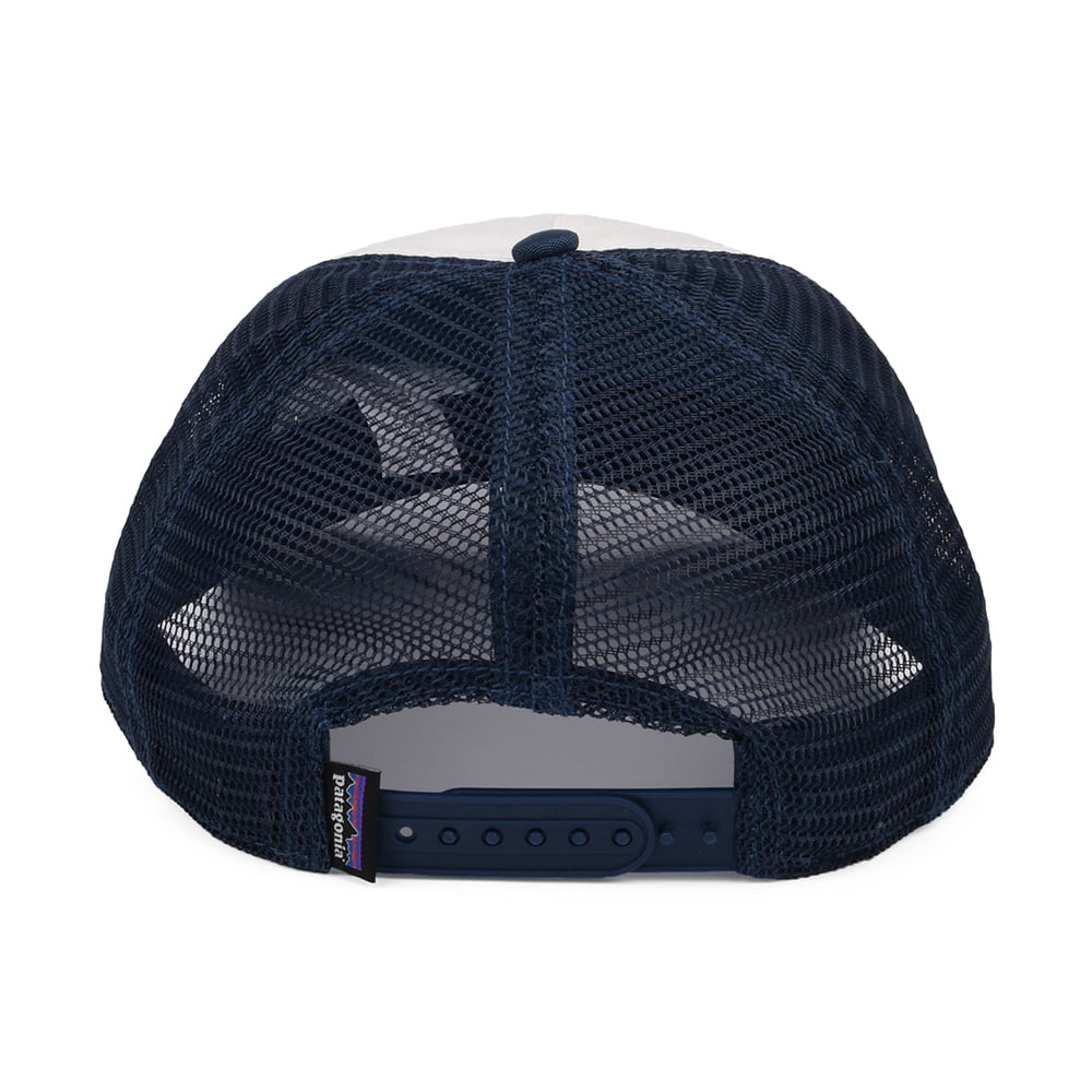 Patagonia Hats Womens Pastel P-6 Label Layback Trucker Cap - White-Blue